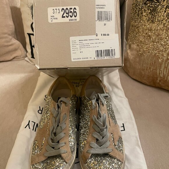 Golden Goose Glitter Sparkle Sneakers Size 7/37 - Picture 3 of 8